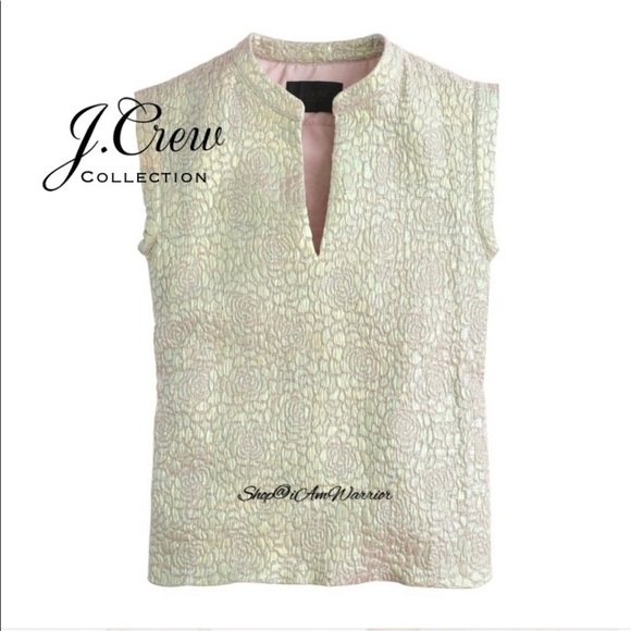 J.Crew Collection iridescent rose jacquard top *Shop@iAmWarrior - Picture 5 of 12